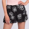Korte skort met bloemenprint en laagjes