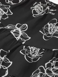 Korte skort met bloemenprint en laagjes