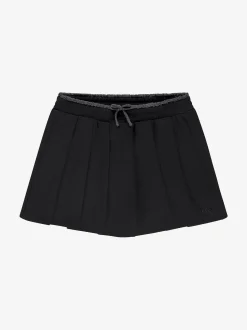 Korte skort met plooien en elastische tailleband