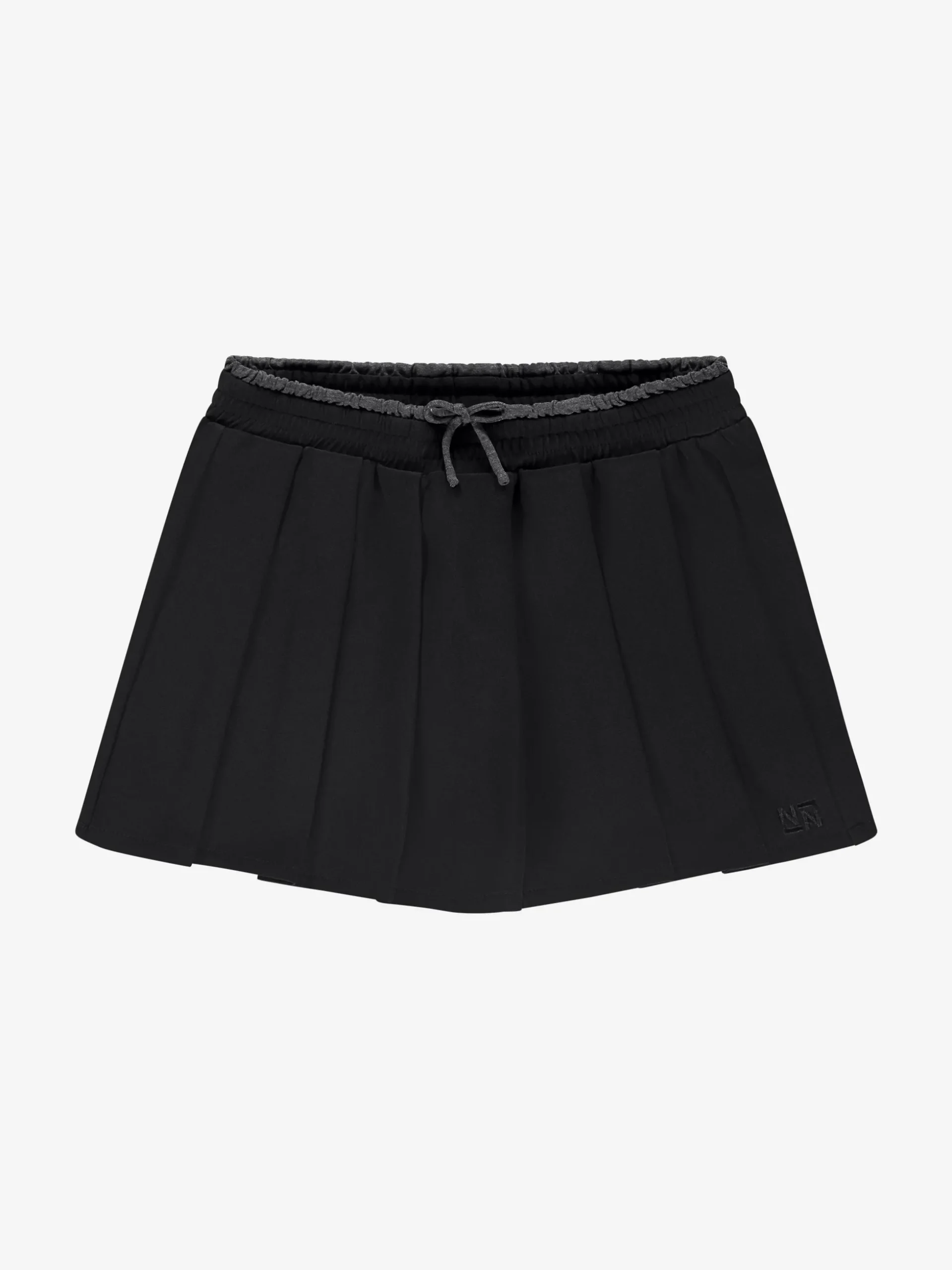 Korte skort met plooien en elastische tailleband