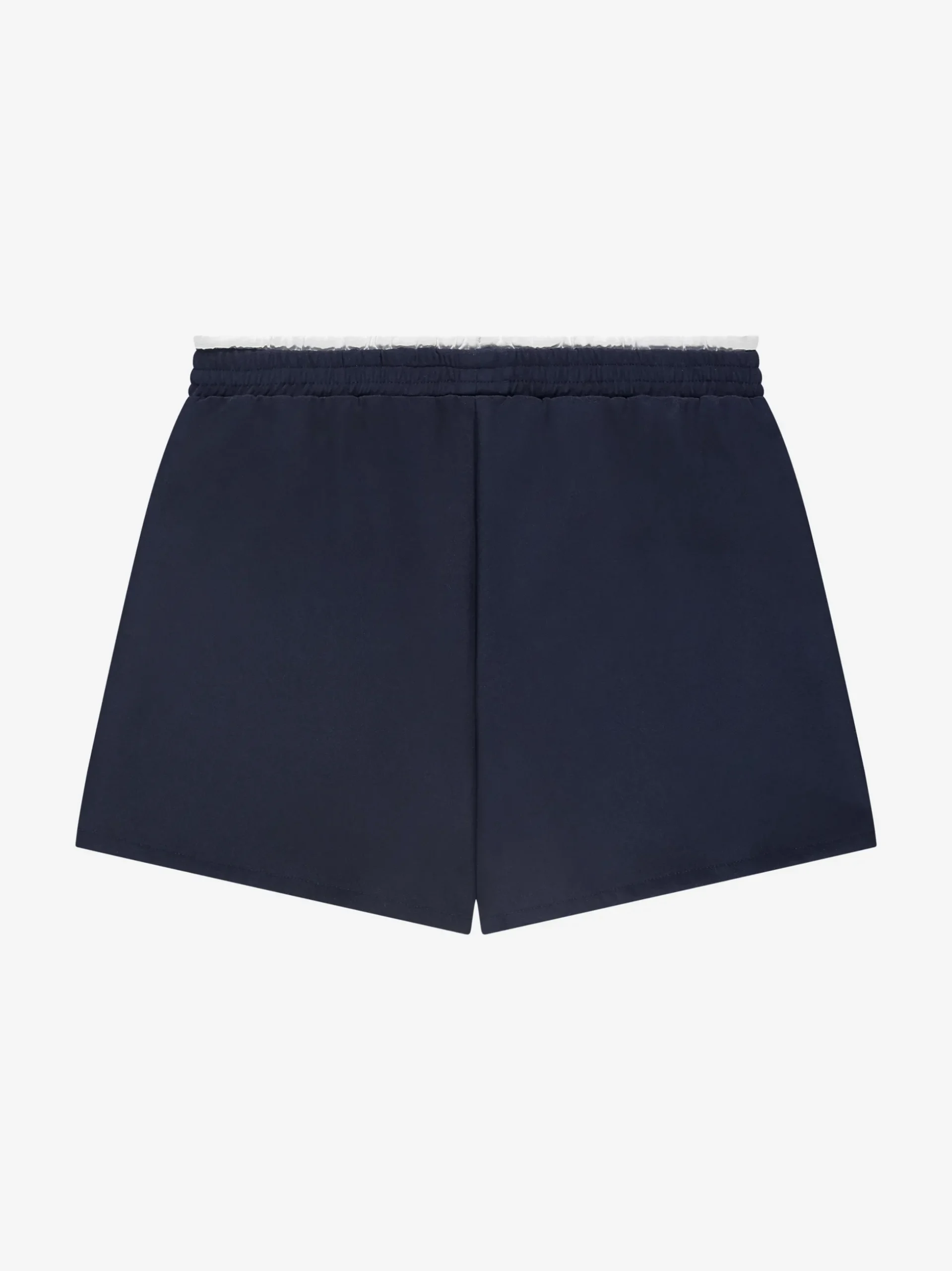 Korte skort met plooien en dubbele tailleband
