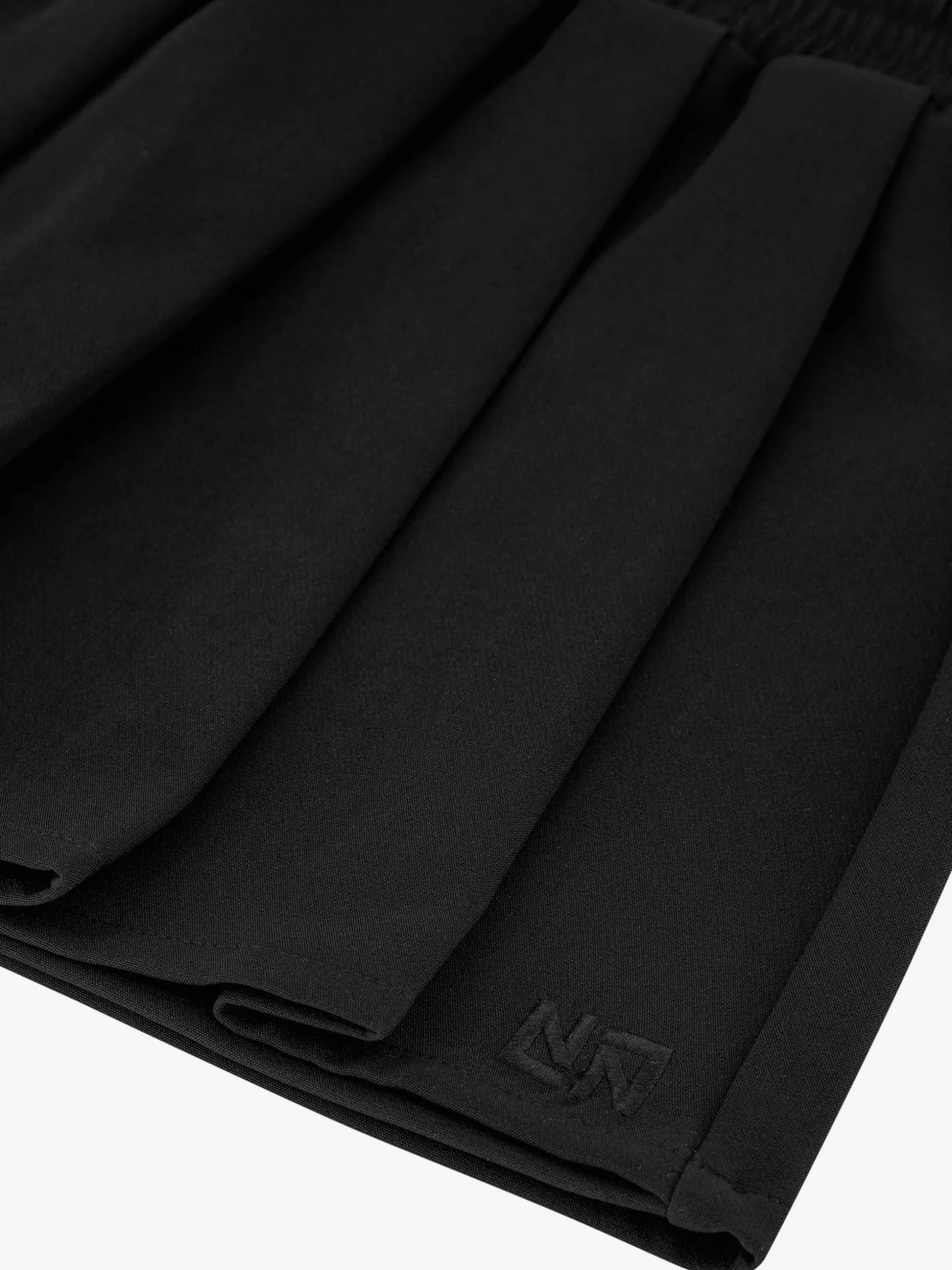 Korte skort met plooien en elastische tailleband