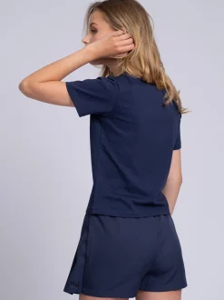Korte skort met plooien en dubbele tailleband