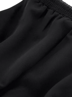 Korte skort met plooien en elastische tailleband