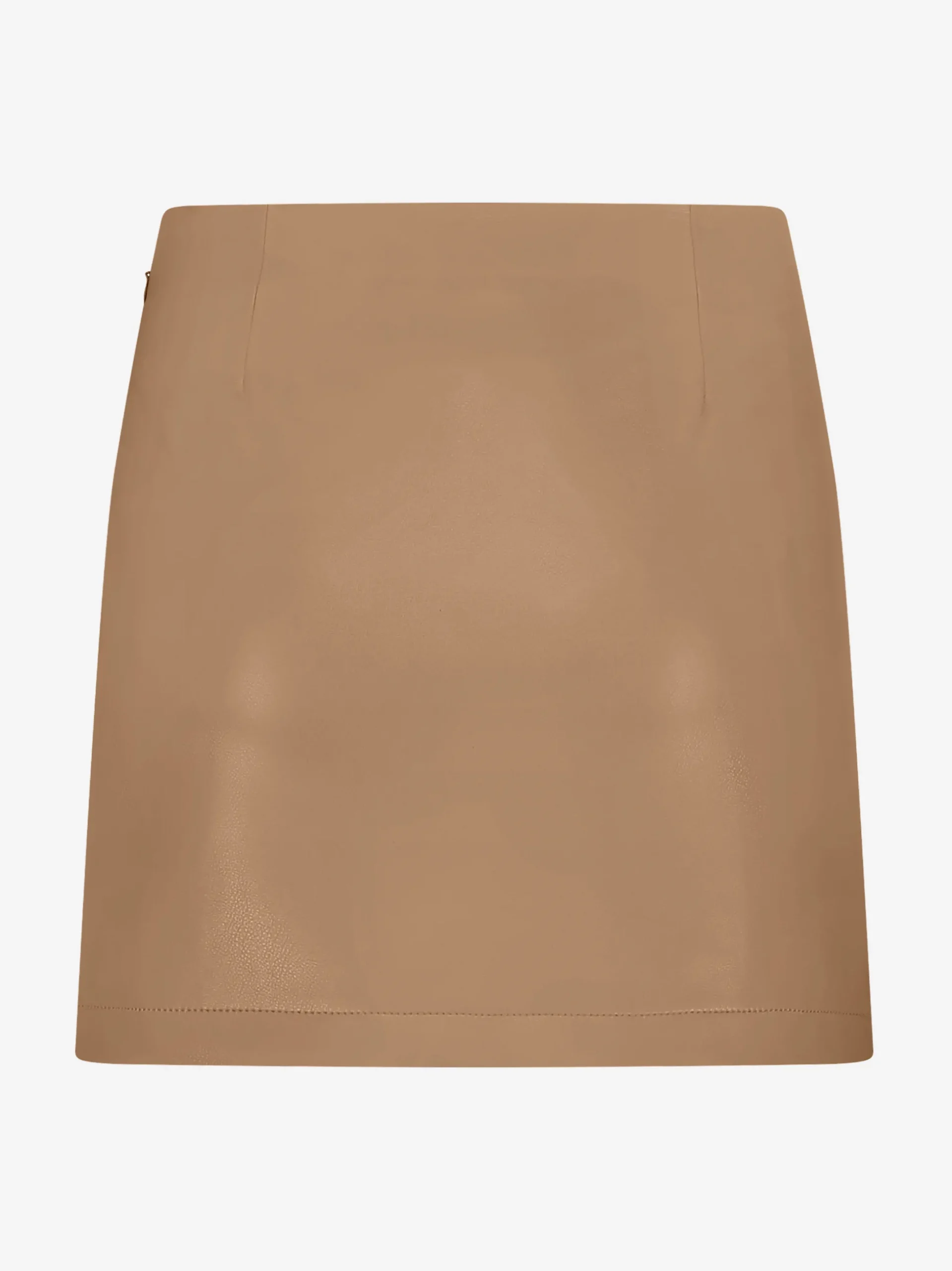 Korte skort van imitatieleer met hart detail