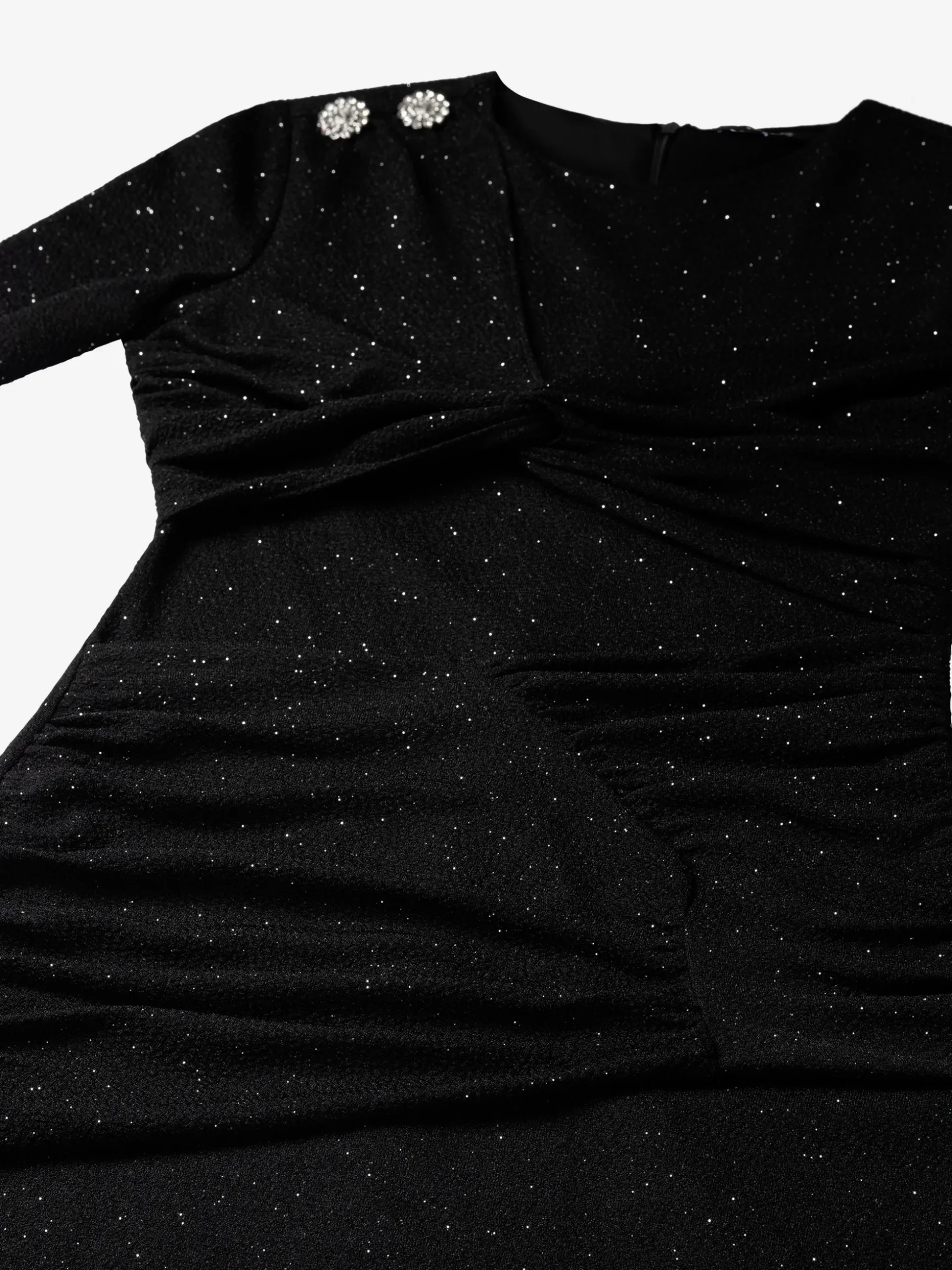 Lange glitter jurk met split