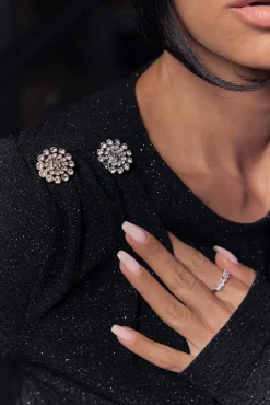 Lange glitter jurk met split