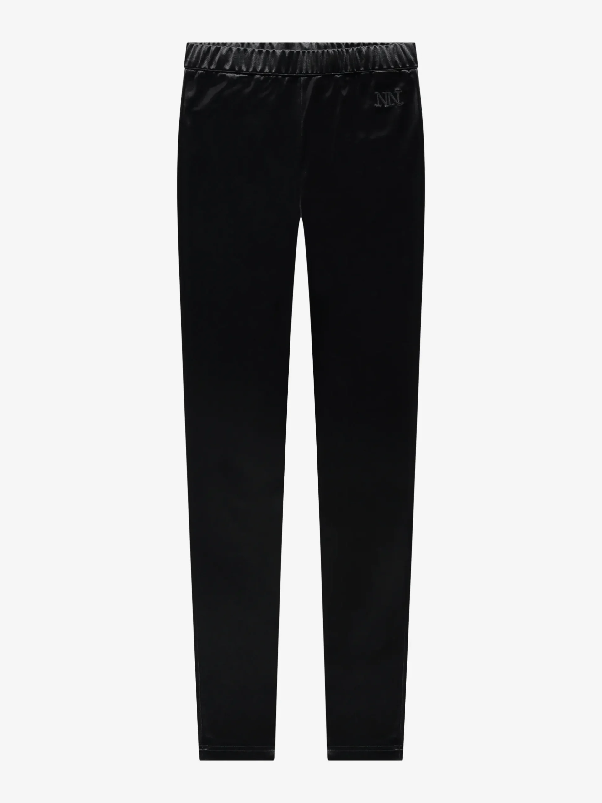 Legging met velvet look en N&N logo