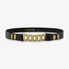 Leren tailleriem met ketting gesp