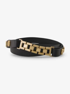 Leren tailleriem met ketting gesp