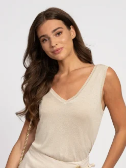 Losse top met glitterdraad