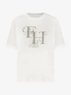 Losvallend T-shirt met FH Paris logo