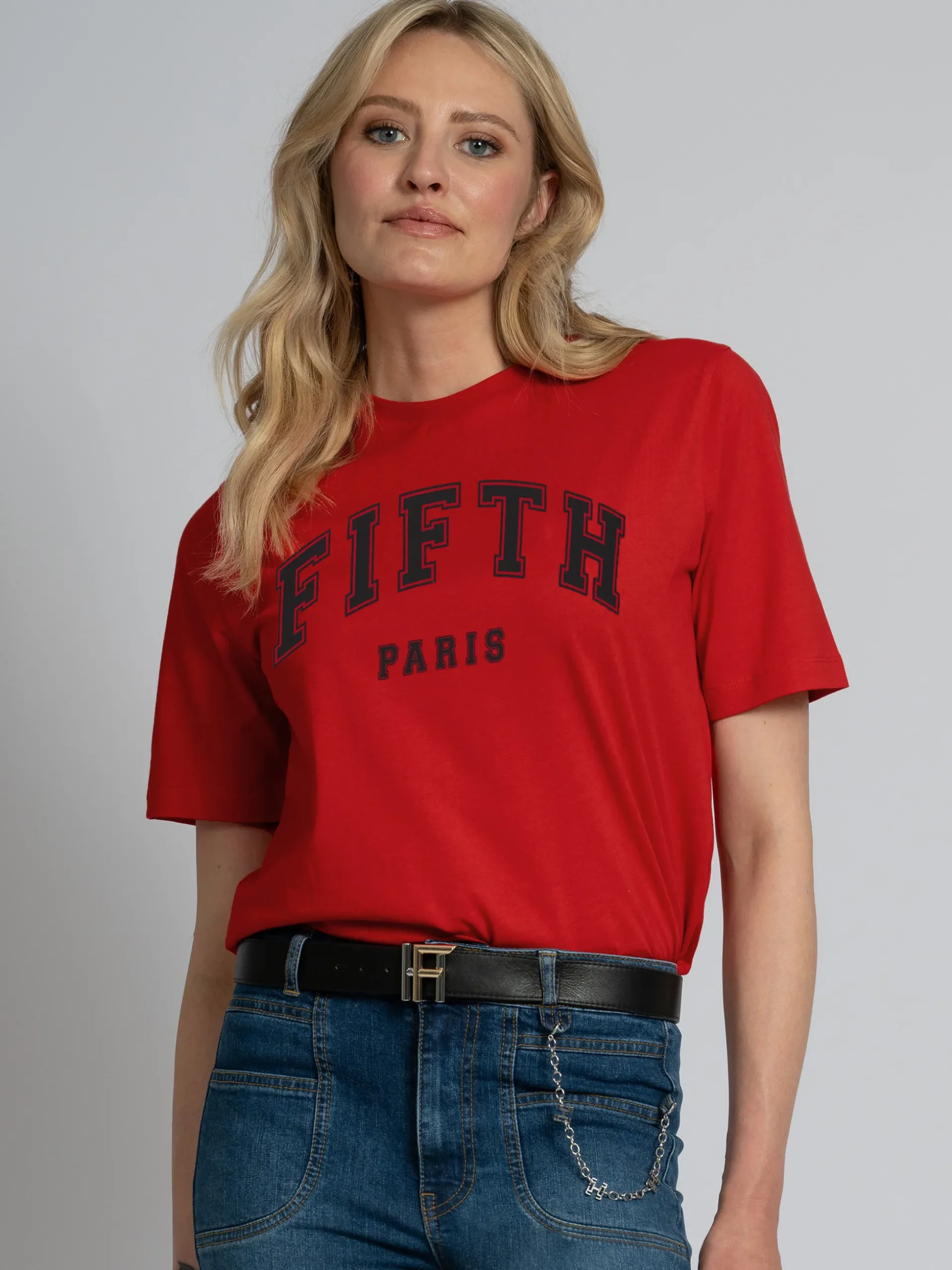 Losvallend T-shirt met FH logo