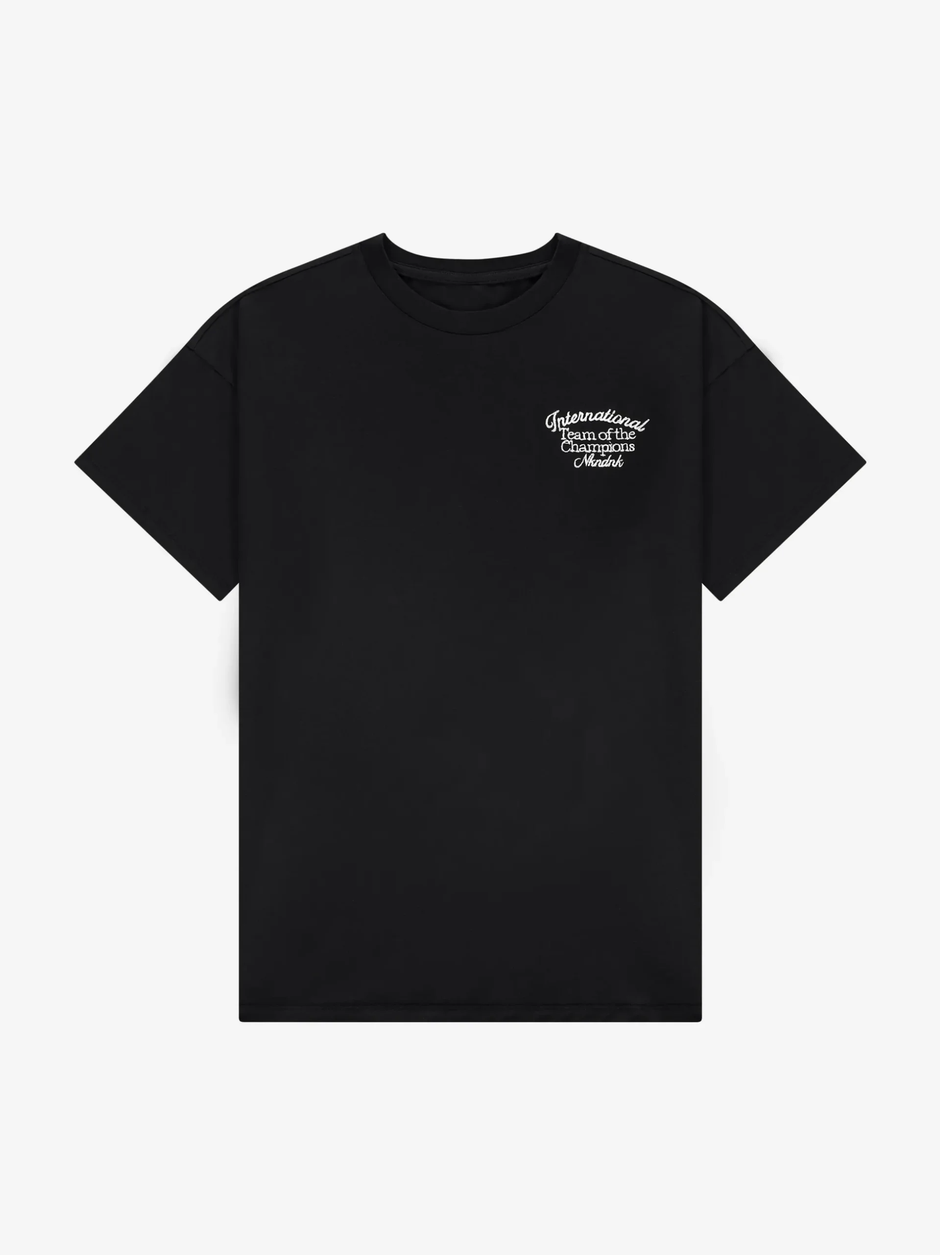Losvallend T-shirt met geborduurde tekst