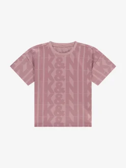 Losvallend T-shirt met N&N logo patroon