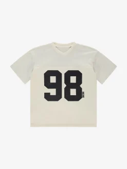 Losvallend varsity T-shirt met grafische print