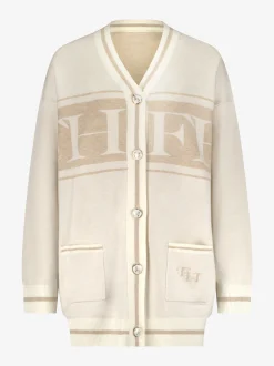 Losvallend vest met FIFTH HOUSE logo en streepdetails
