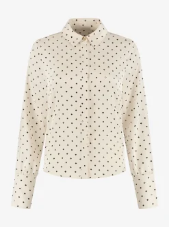 Losvallende blouse met all-over print