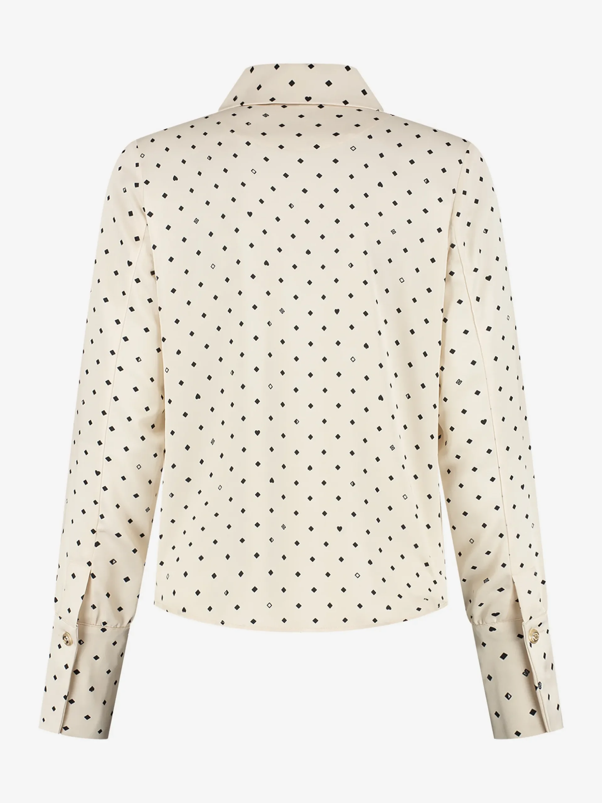 Losvallende blouse met all-over print
