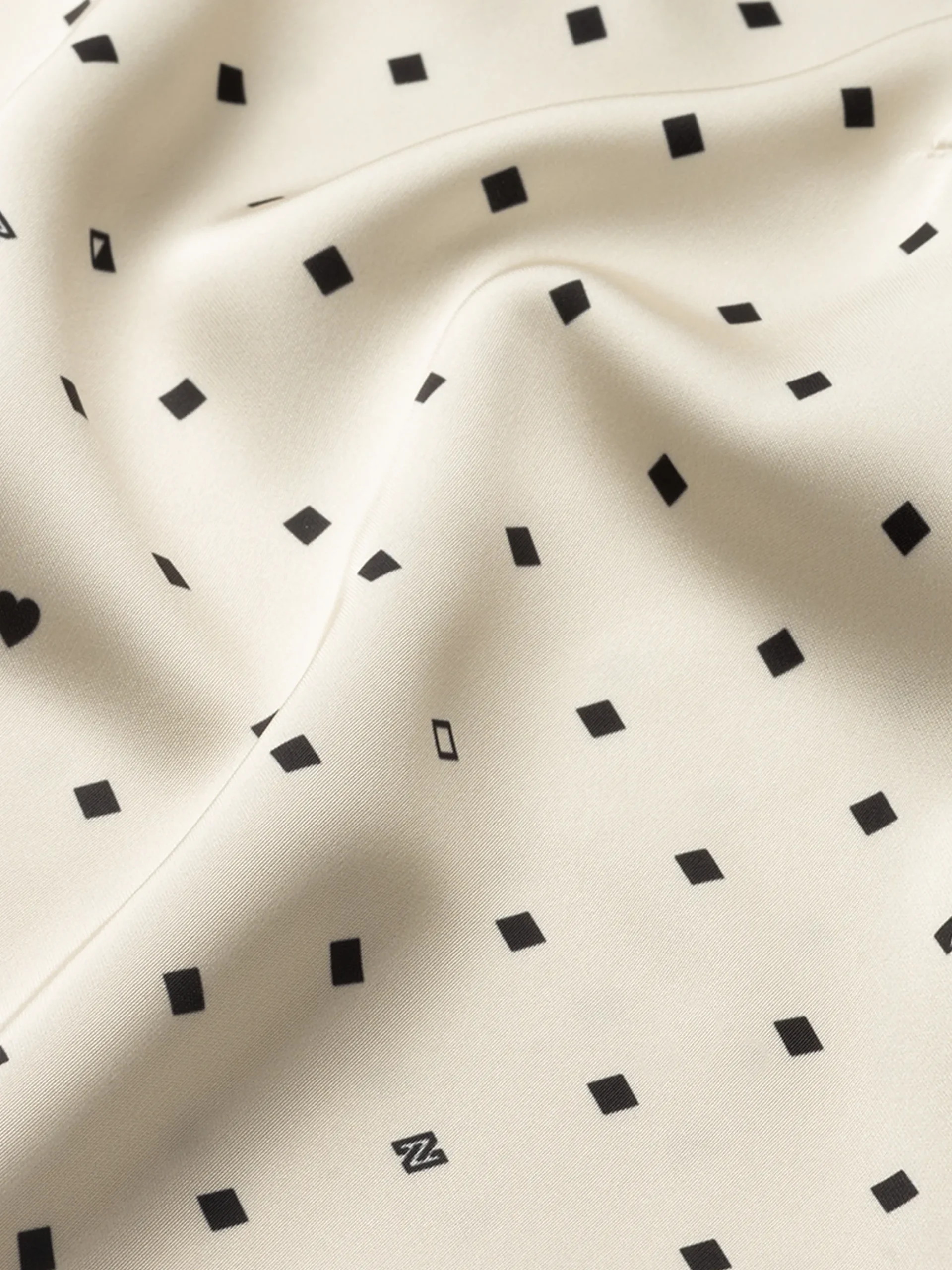 Losvallende blouse met all-over print