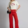Losvallende broek met FH logo en elastische tailleband