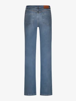 Losvallende jeans met rij knopen