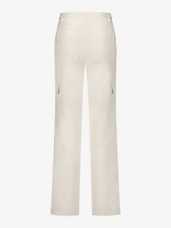 Losvallende pantalon met logo detail en klepzakken