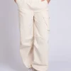 Losvallende parachute broek met trekkoorden