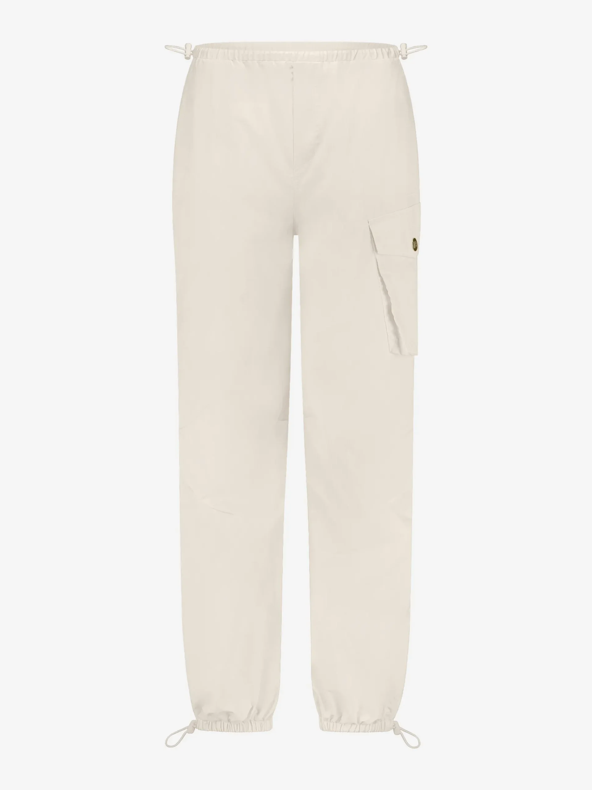 Losvallende parachute broek met trekkoorden