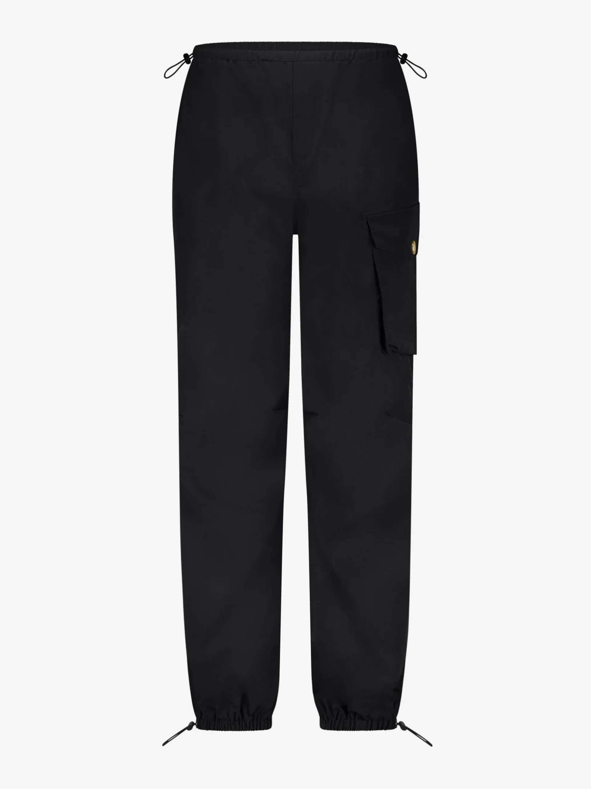 Losvallende parachute broek met trekkoorden