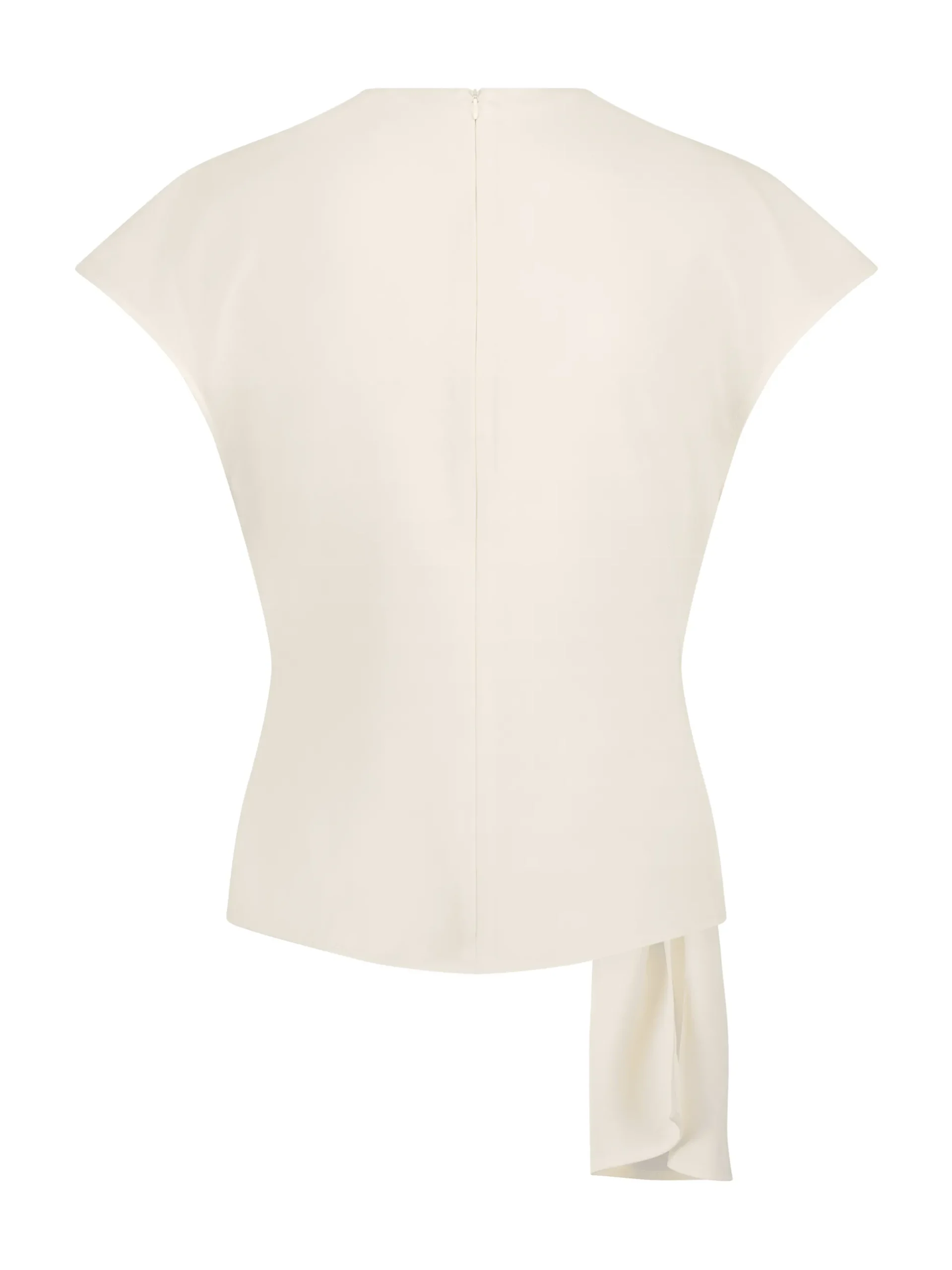 Losvallende top met gedraaid knoop detail en ketting accent