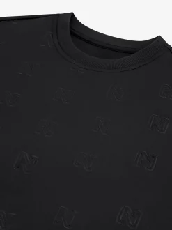 Losvallende trui met logo patroon