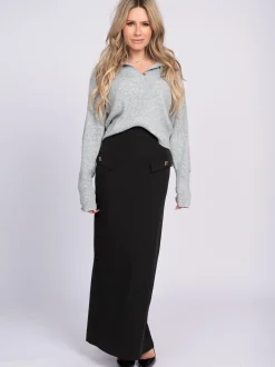 Maxi rok met split aan achterkant