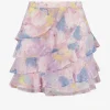 Mid rise rok met bloemenprint