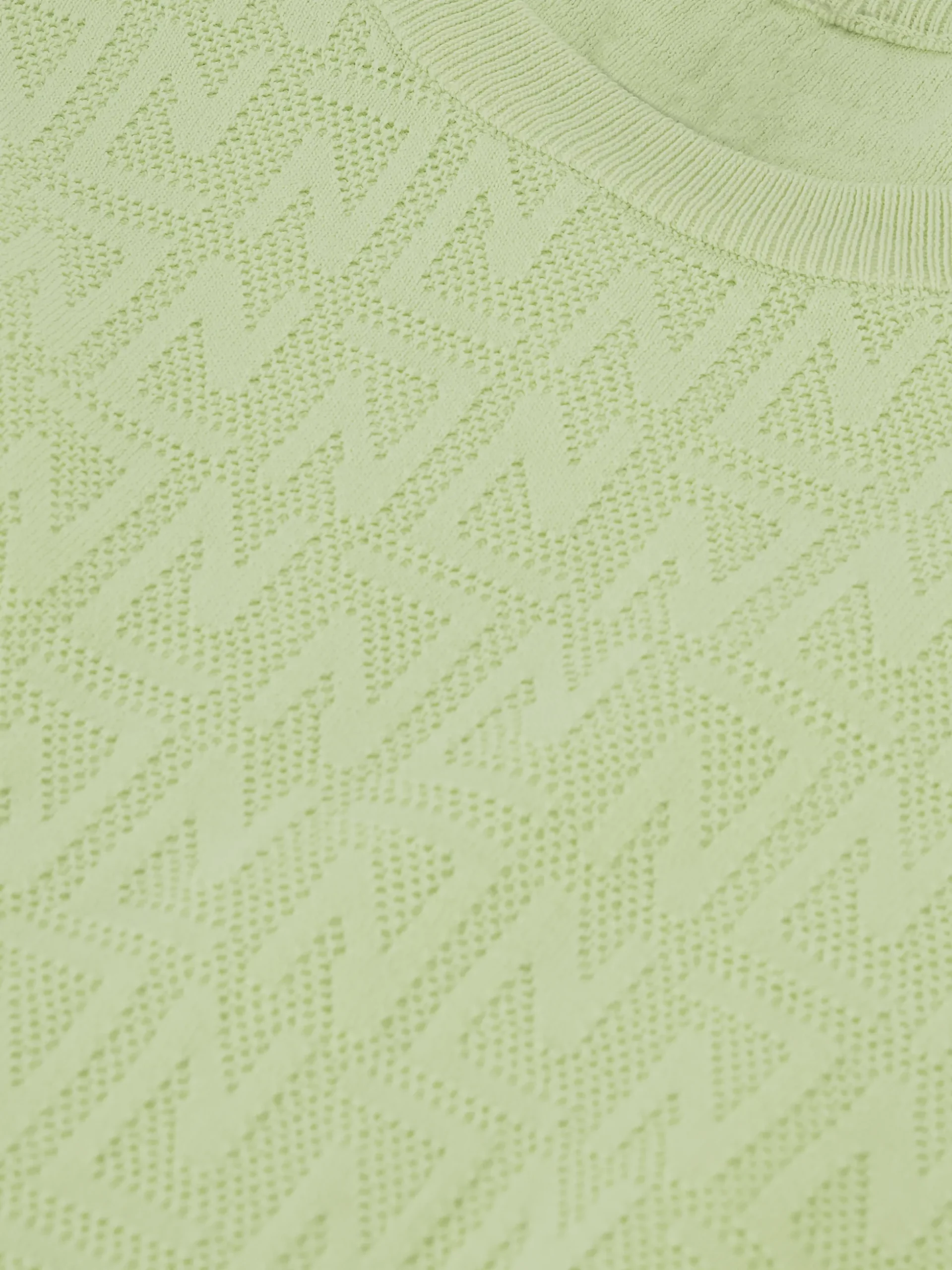 Opengebreide top met logo patroon