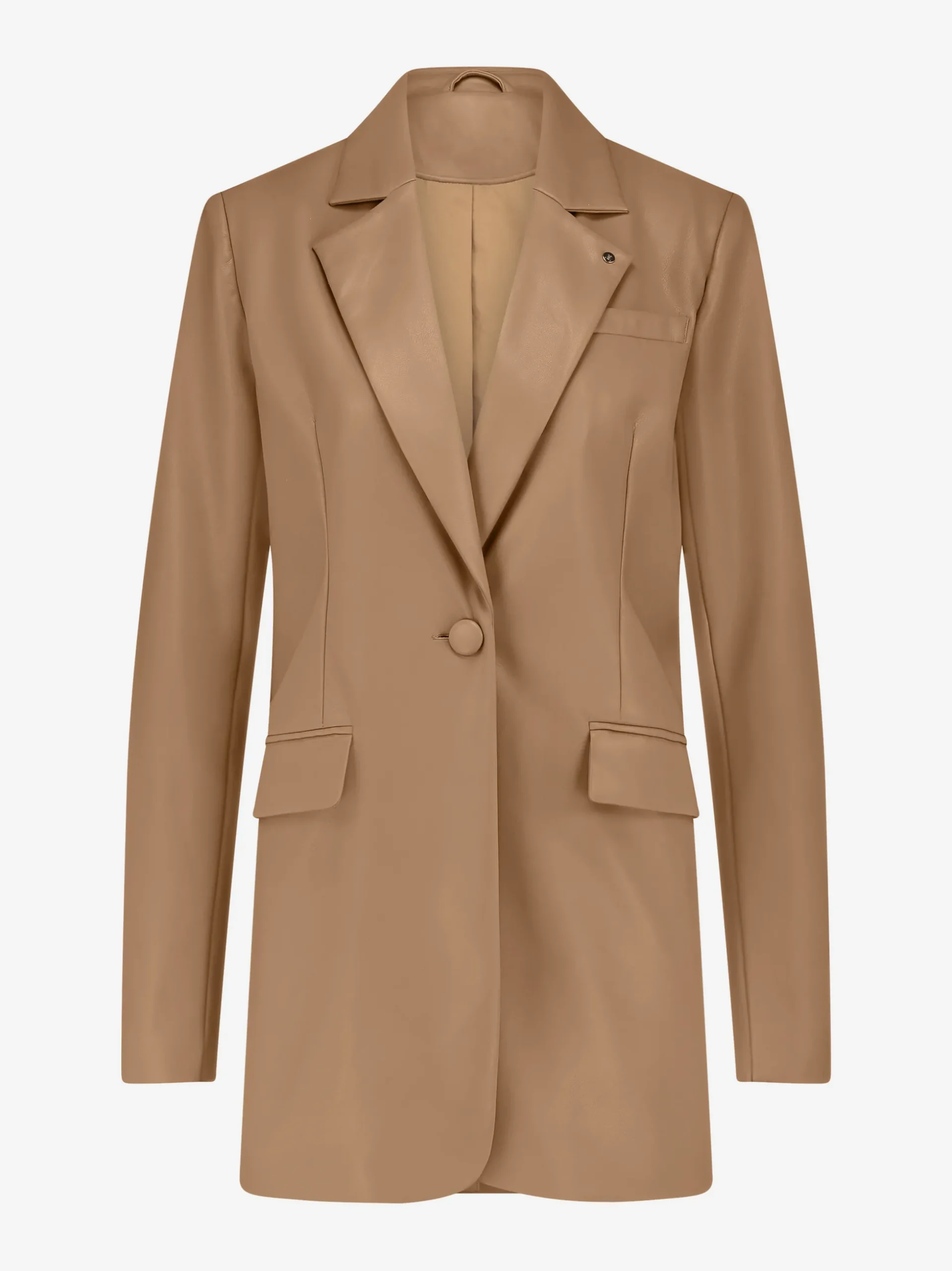 Oversized blazer van imitatieleer