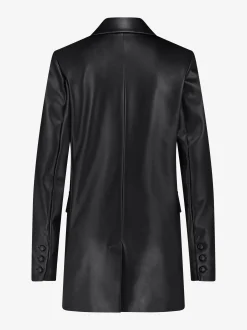 Oversized blazer van imitatieleer