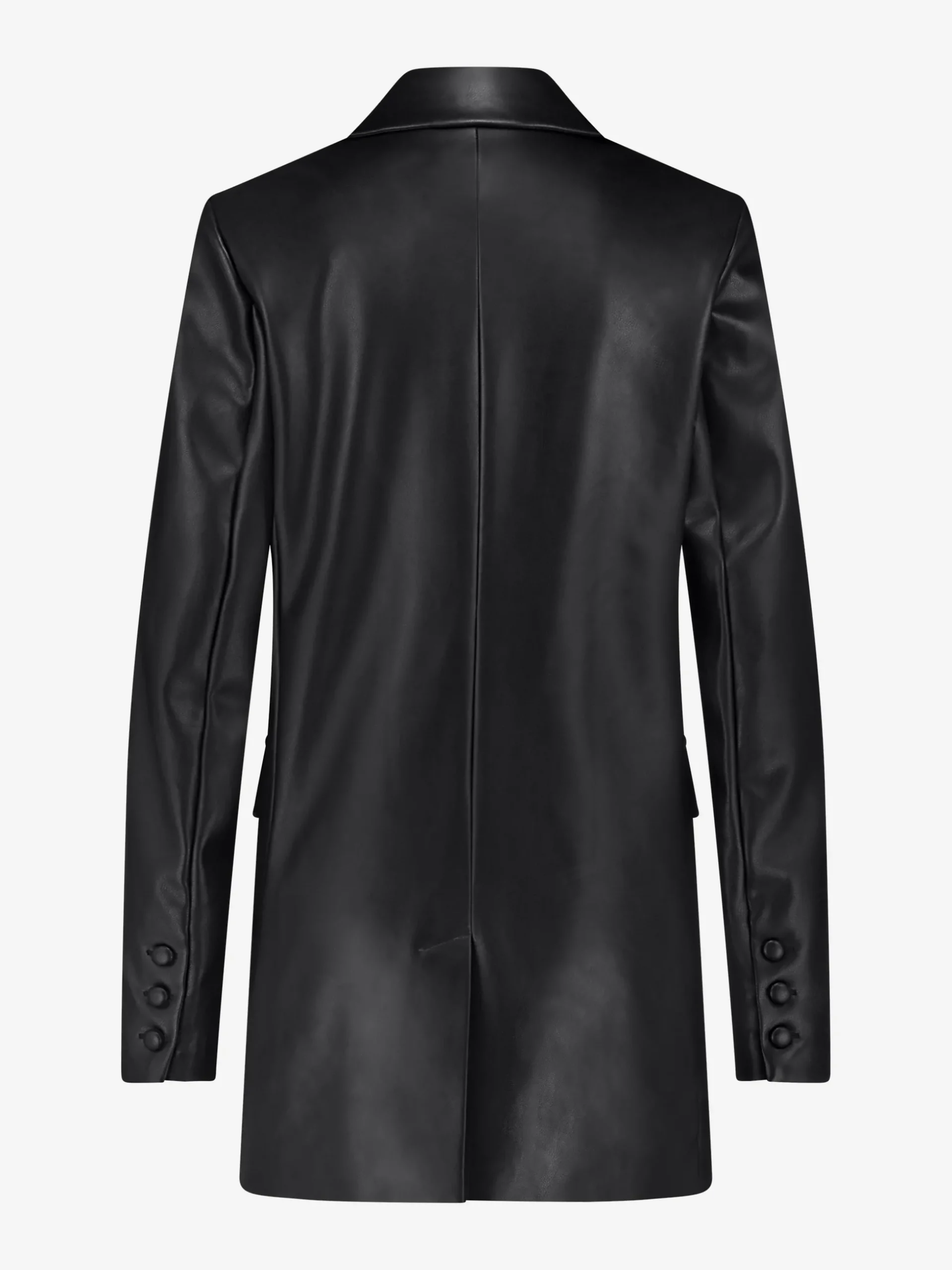 Oversized blazer van imitatieleer