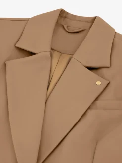 Oversized blazer van imitatieleer