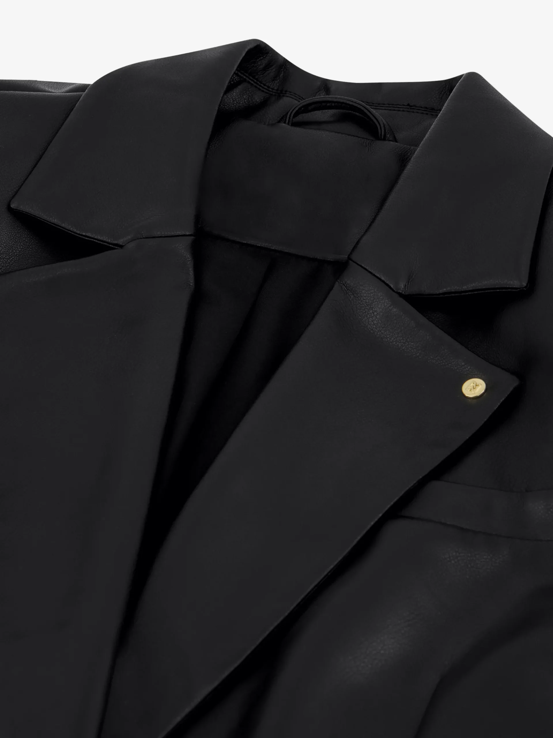 Oversized blazer van imitatieleer