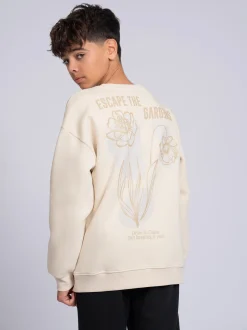 Oversized sweater met grafische print op rug