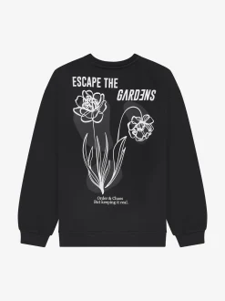 Oversized sweater met grafische print op rug