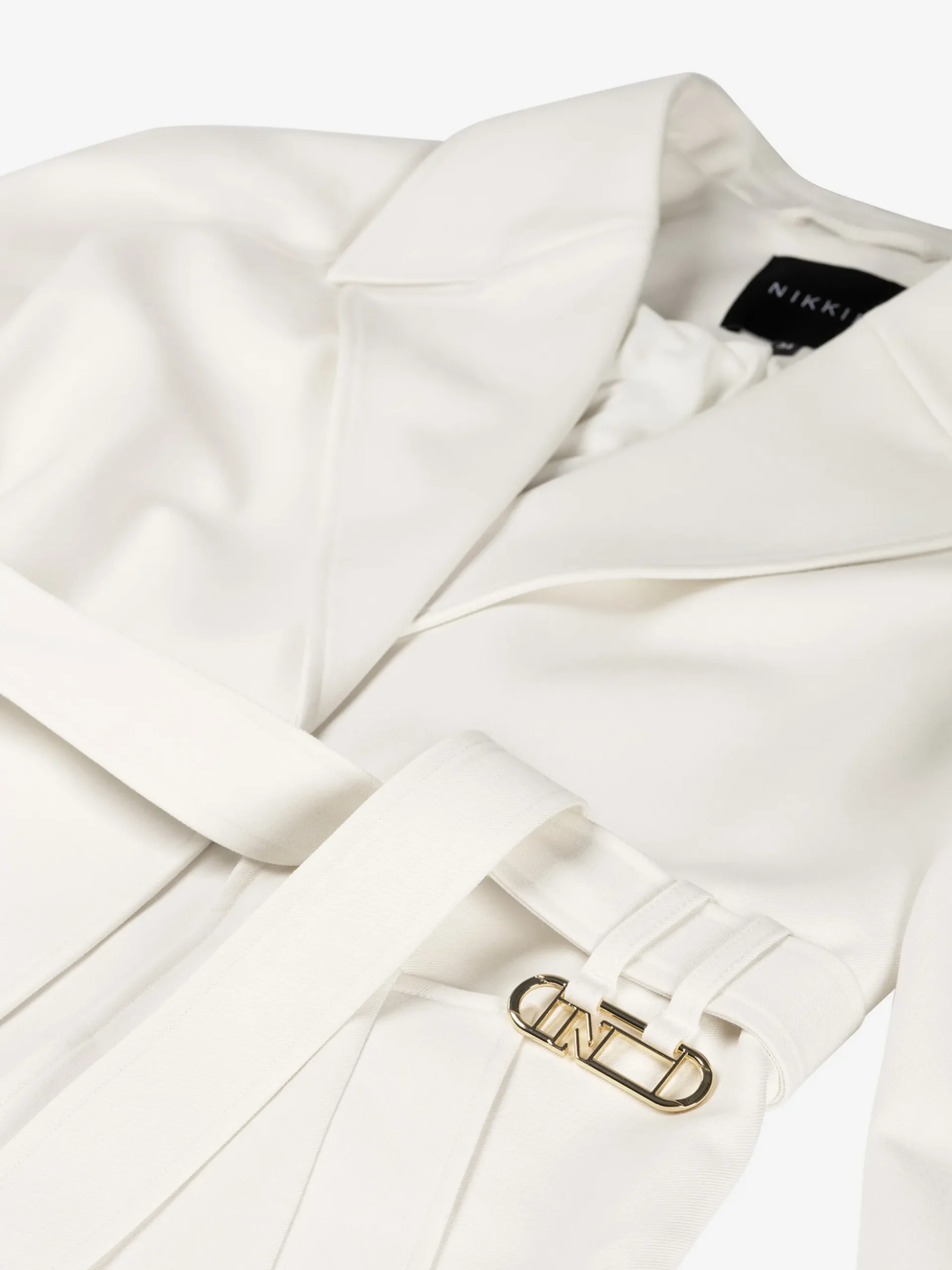 Oversized trenchcoat met ceintuur en logo detail