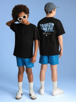 Oversized T-shirt met grafische opdruk op rug
