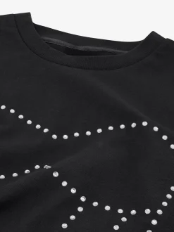Oversized T-shirt met strass steentjes