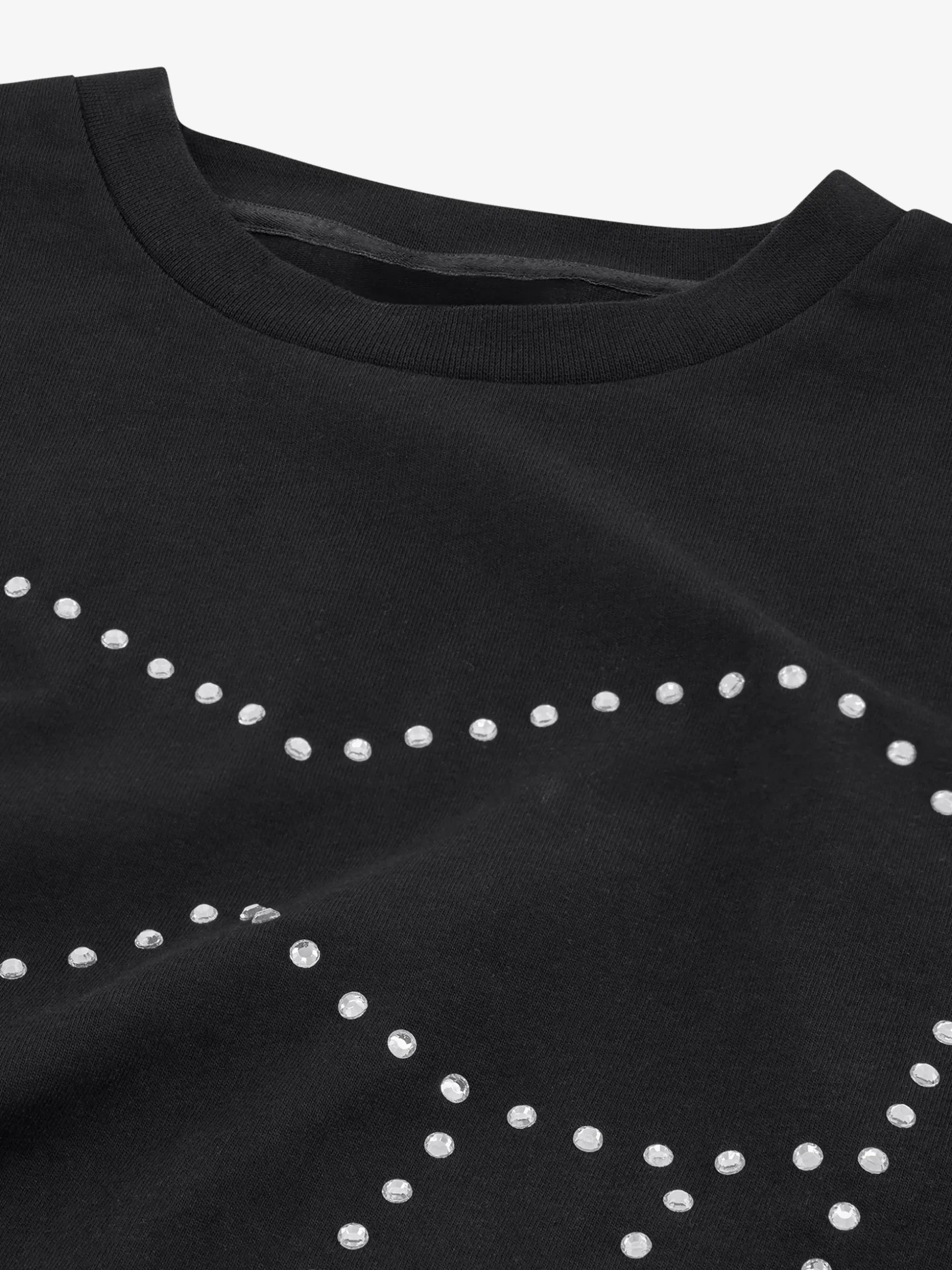 Oversized T-shirt met strass steentjes