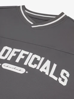 Oversized varsity T-shirt met officials print