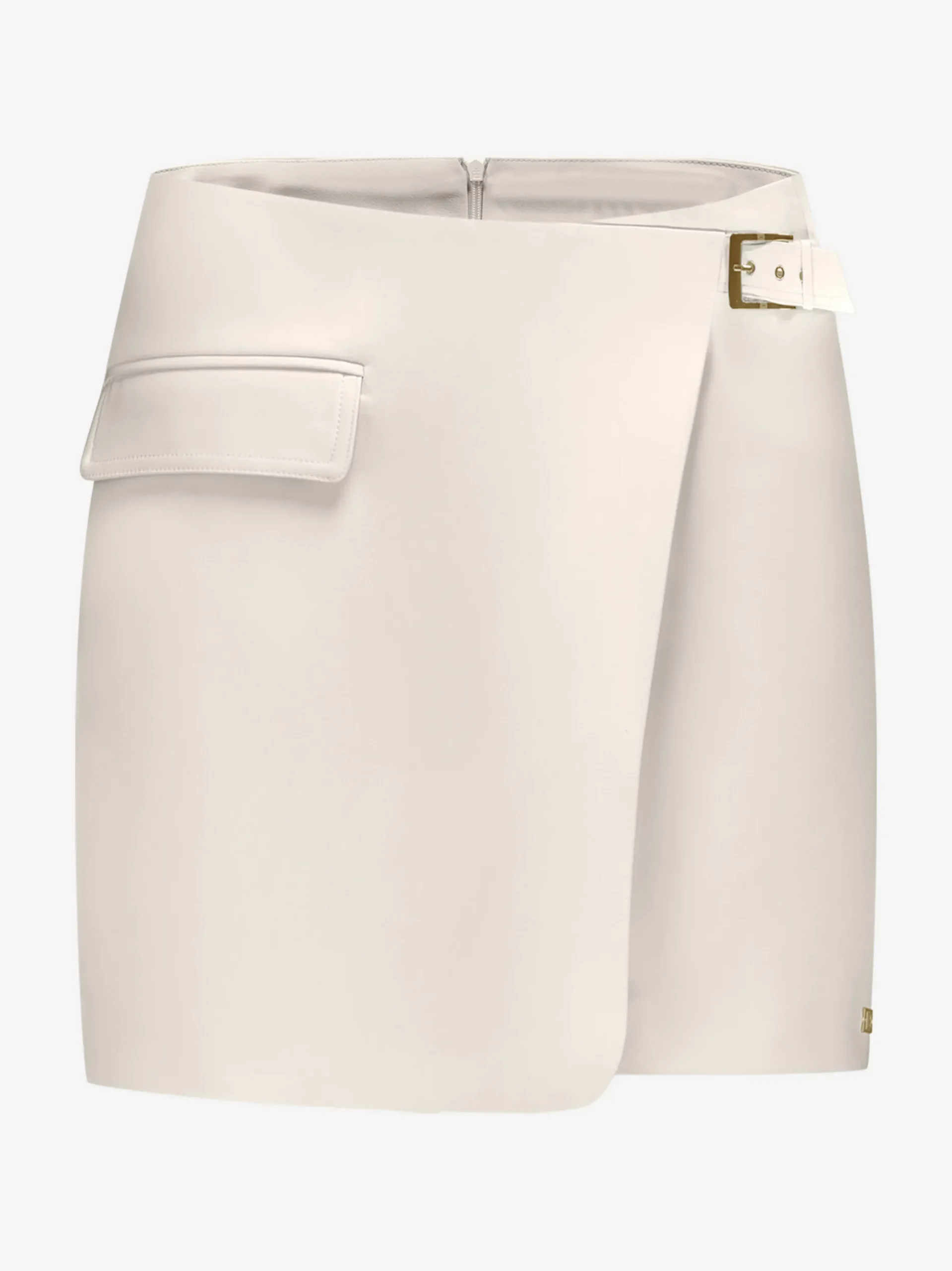Overslag skort met gesp detail