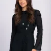 Playsuit met pailletten en een strikkoord