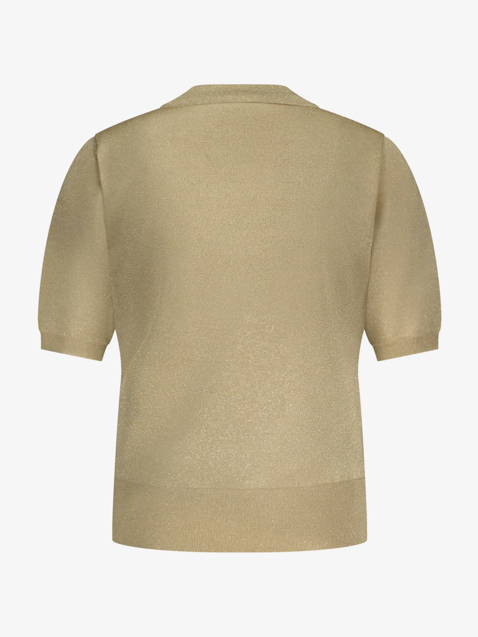 Polo top met glitters en N-knopen